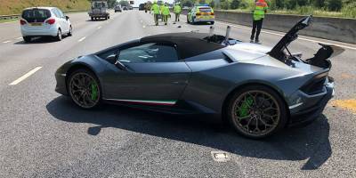 Новый Lamborghini разбили через 20 минут после покупки. Фотофакт - autonews - Англия - Сингапур