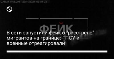 В сети запустили фейк о "расстреле" мигрантов на границе: ГПСУ и военные отреагировали - liga.net - Украина - Белоруссия