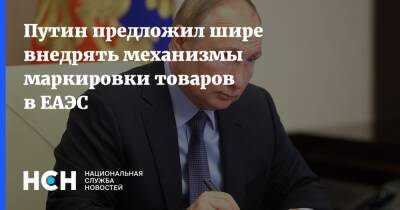 Владимир Путин - Путин предложил шире внедрять механизмы маркировки товаров в ЕАЭС - nsn - Россия