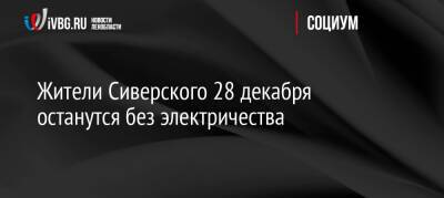 Жители Сиверского 28 декабря останутся без электричества - ivbg.ru - Украина - район Гатчинский - Лоэск - Ленобласть