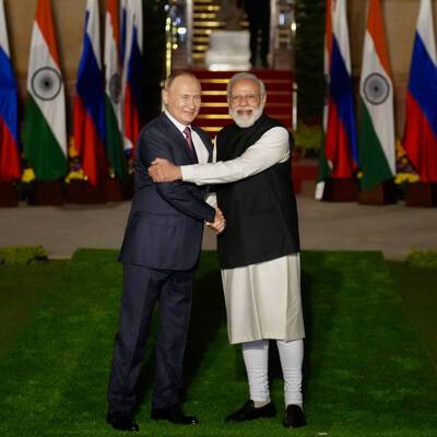 Владимир Путин - Нарендра Моди - Путин и премьер-министр Индии Нарендра Моди начали встречу в Нью-Дели - radiomayak - Россия - Индия - Нью-Дели