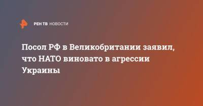 Sky News - Андрей Келин - Посол РФ в Великобритании заявил, что НАТО виновато в агрессии Украины - ren.tv - Россия - США - Украина - Англия - Грузия - Польша - Апсны - респ. Южная Осетия