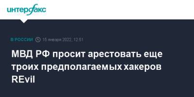 МВД РФ просит арестовать еще троих предполагаемых хакеров REvil - interfax - Москва - Россия - США