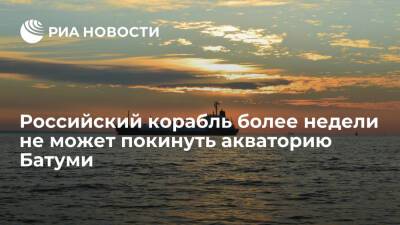 Грузия - Российский корабль не может покинуть акваторию Батуми более недели из-за шторма - ria - Россия - Грузия - Тбилиси - Черное Море