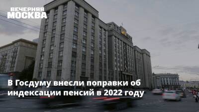 В Госдуму внесли поправки об индексации пенсий в 2022 году - vm - Россия - Госдума
