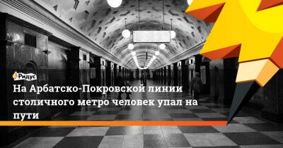НаАрбатско-Покровской линии столичного метро человек упал на пути - ridus.ru - Царьград