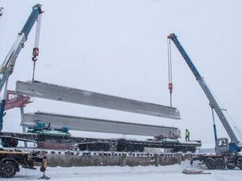 В Вологду доставили железобетонные конструкции для возведения моста на ул. Романова - vologda-poisk.ru - Вологда