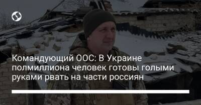 Командующий ООС: В Украине полмиллиона человек готовы голыми руками рвать на части россиян - liga.net - Россия - США - Украина
