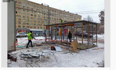 На севере Петербурга распилили пять павильонов с овощами и кофе - neva.today - Санкт-Петербург - р-н Калининский