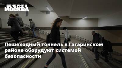 Валерий Леонов - Пешеходный тоннель в Гагаринском районе оборудуют системой безопасности - vm - Москва - Москва