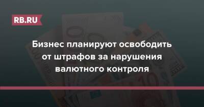 Бизнес планируют освободить от штрафов за нарушения валютного контроля - rb.ru