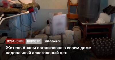Житель Анапы организовал в своем доме подпольный алкогольный цех - kubnews.ru - Россия - Анапа - Краснодарский край - Анапа