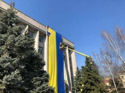 Игорь Колыхаев - В оккупированном Херсоне на здании горсовета вывесили флаг Украины - udf.by - Украина - Херсон