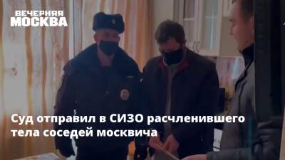 Суд отправил в СИЗО расчленившего тела соседей москвича - vm - Москва - Следственный Комитет