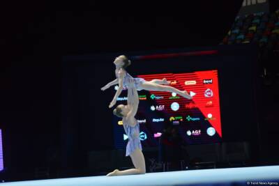 Константин Шапиро - Спортсменки из Израиля заняли первое место среди женских пар на Всемирных соревнованиях по акробатической гимнастике в Баку (ФОТО) - trend.az - США - Израиль - Франция - Азербайджан