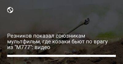 Алексей Резников - Резников показал союзникам мультфильм, где козаки бьют по врагу из "М777": видео - liga.net - Украина
