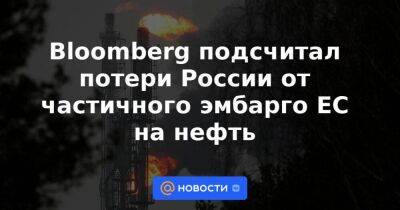 Владимир Путин - Bloomberg подсчитал потери России от частичного эмбарго ЕС на нефть - smartmoney.one - Россия - Германия - Венгрия - Польша - Чехия - Ляйен - Словакия
