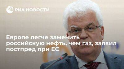 Владимир Чижов - Постпред при ЕС Чижов заявил, что Европе легче заменить российскую нефть, чем газ - smartmoney.one - Россия - Ляйен - Европа