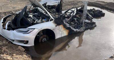 Разбитый электромобиль Tesla самовоспламенился через три недели после ДТП (видео) - focus.ua - США - Украина - Сакраменто