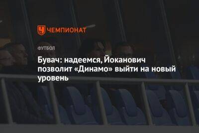 Бувач: надеемся, Йоканович позволит «Динамо» выйти на новый уровень - championat.com - Сербия