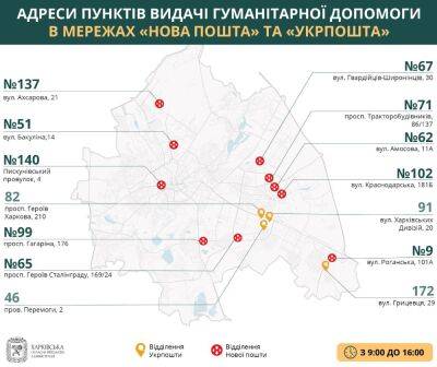 Где выдают гуманитарную помощь в Харькове 22 июня (карта) - objectiv.tv - Украина - Харьков