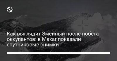 Как выглядит Змеиный после побега оккупантов: в Maxar показали спутниковые снимки - liga.net - Украина - Twitter