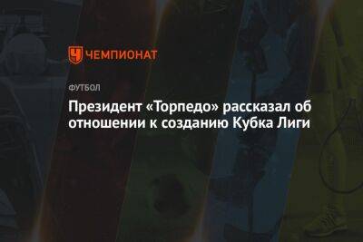 Денис Маслов - Андрей Ирха - Президент «Торпедо» рассказал об отношении к созданию Кубка Лиги - championat.com - Москва