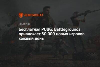 Бесплатная PUBG: Battlegrounds привлекает 80 000 новых игроков каждый день - championat.com